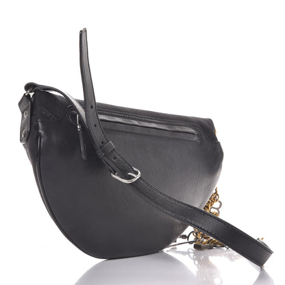Balenciaga Canvas Jacquard Diagonal Allover Logo XS Souvenir Belt Bag Black 4 of 7