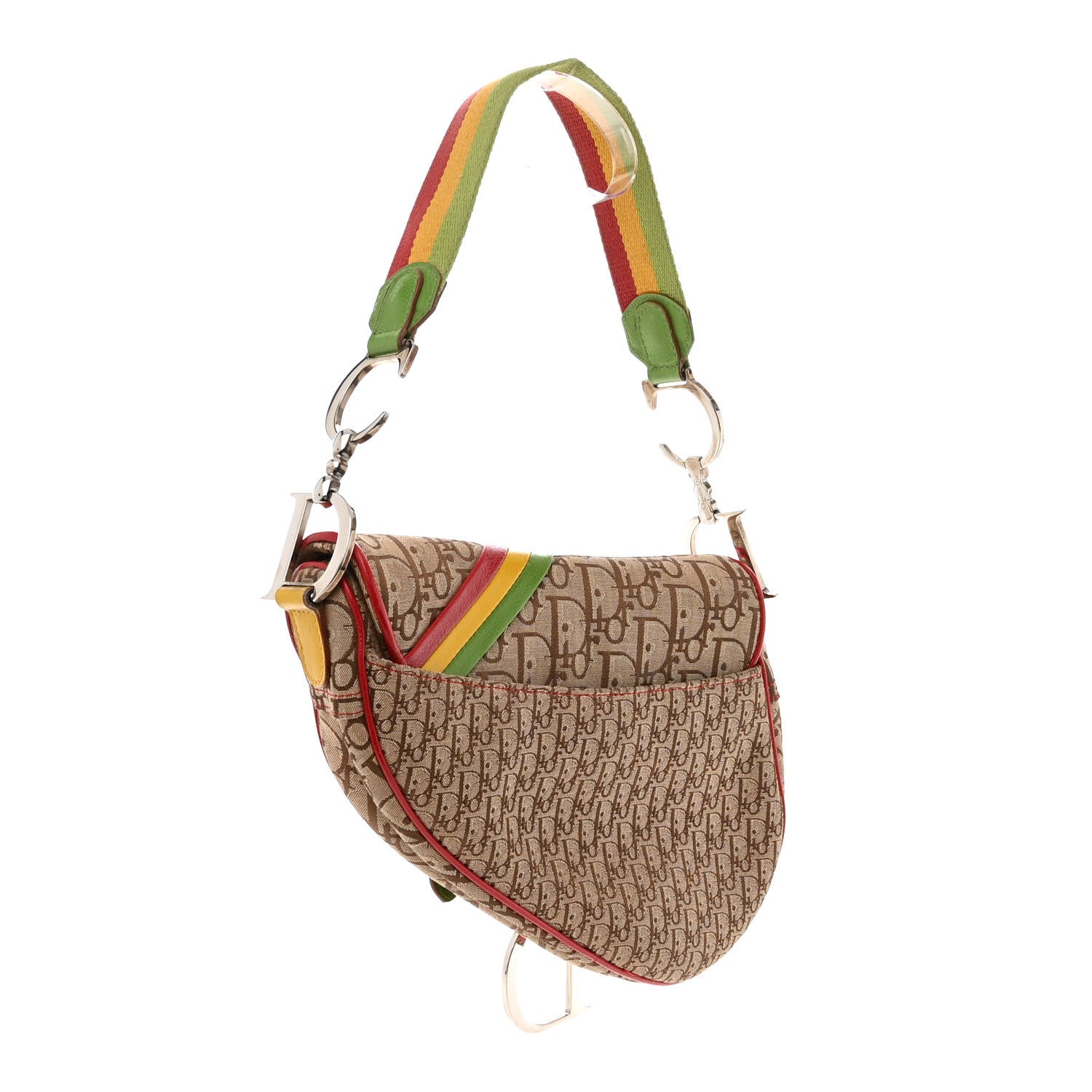 Christian Dior Monogram Rasta Saddle Bag Beige 3 of 10