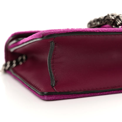 Gucci Velvet Super Mini Dionysus Shoulder Bag Fuchsia Violet Cyclamen 8 of 11