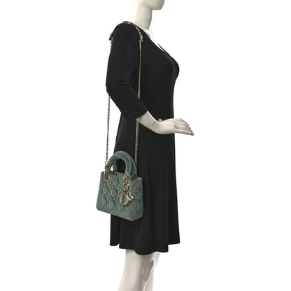 Christian Dior Velvet Mini Lady Dior Green 2 of 8