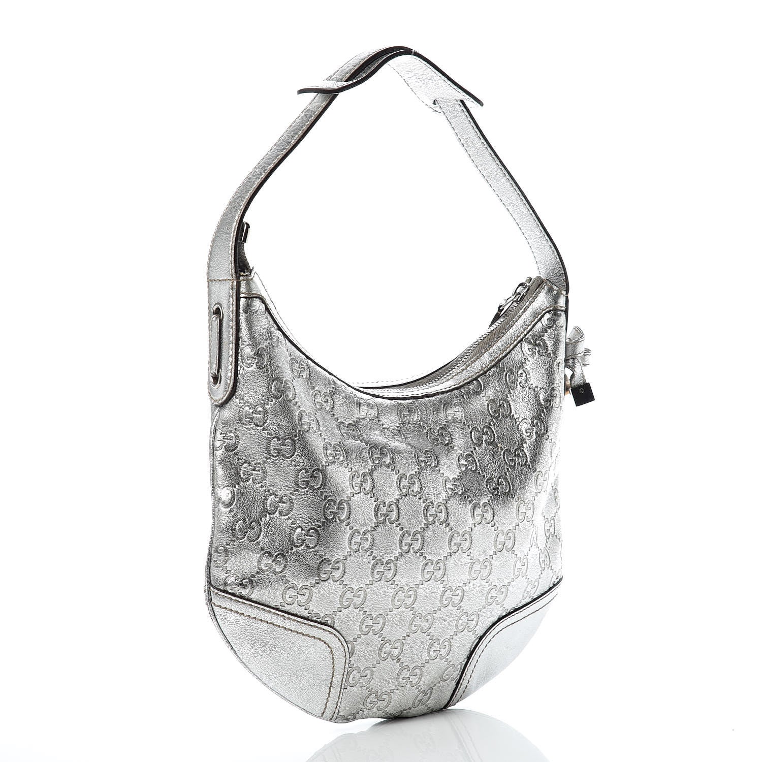 Gucci Guccissima Small Princy Hobo Silver 3 of 10