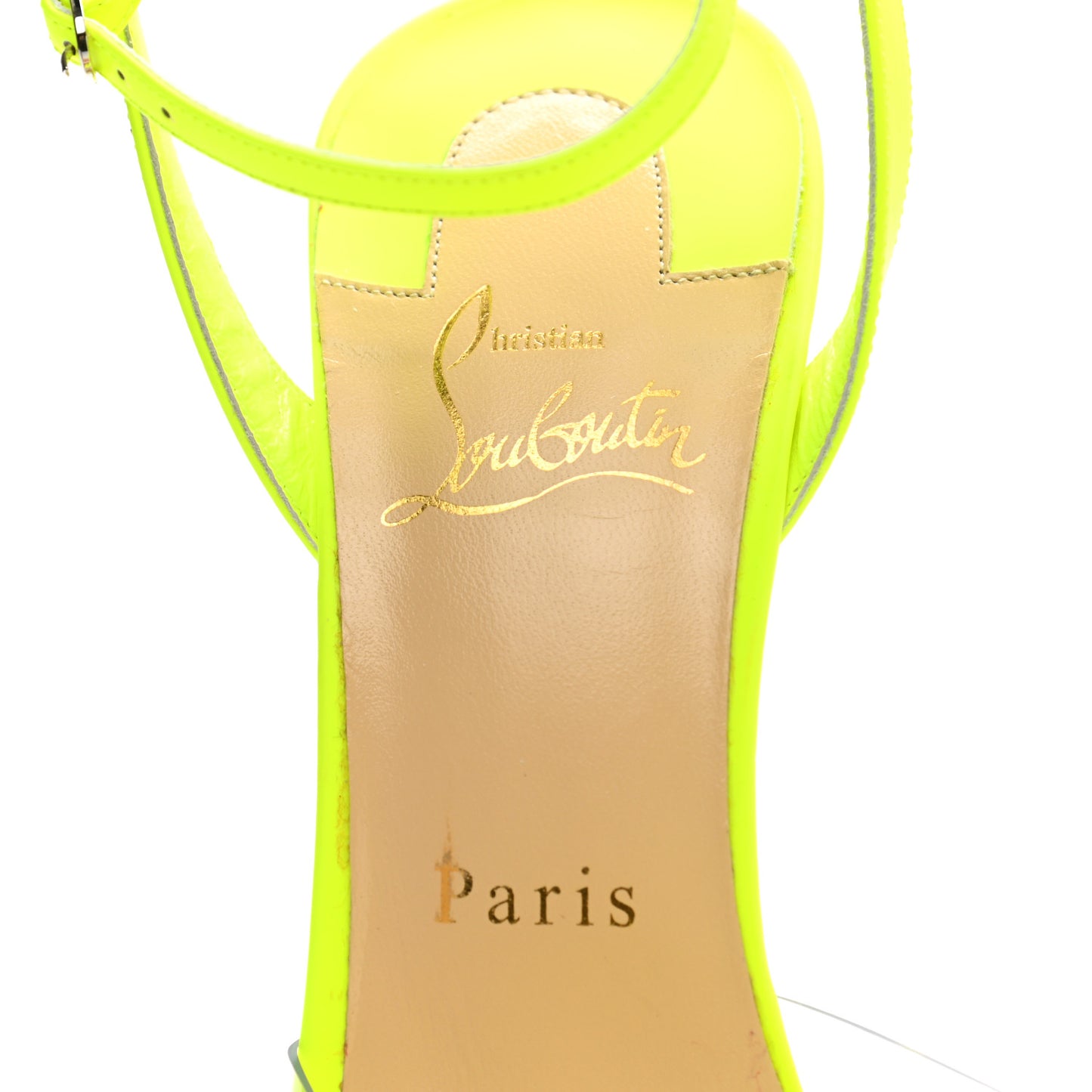 PVC Fluo Mat Spikaqueen 100 Pumps 38.5 Version Yellow Fluo