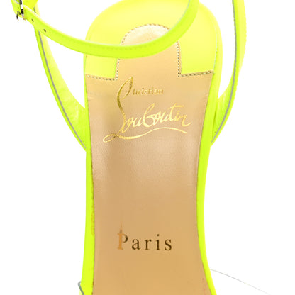 Christian Louboutin PVC Fluo Mat Spikaqueen 100 Pumps 38.5 Version Yellow Fluo 7 of 10