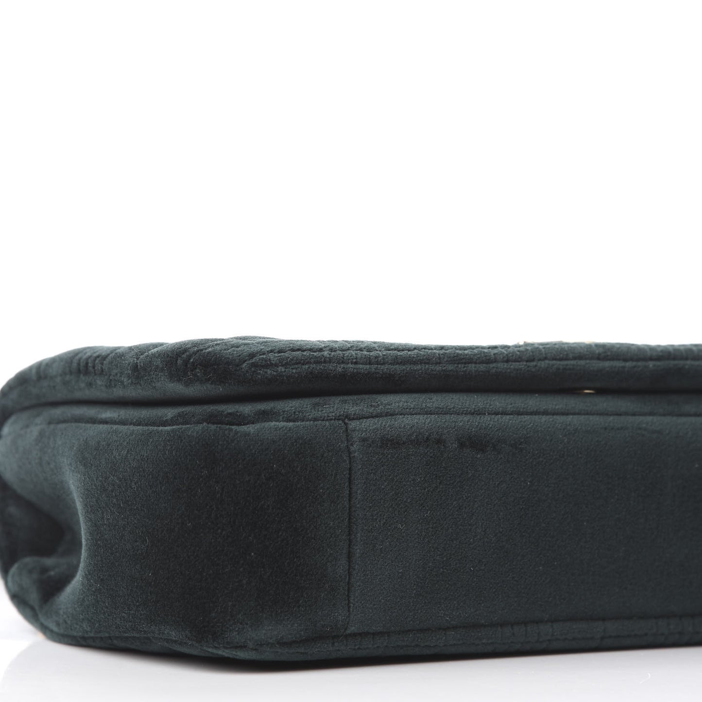 Velvet Quilted Small Lola Bag Dark Green