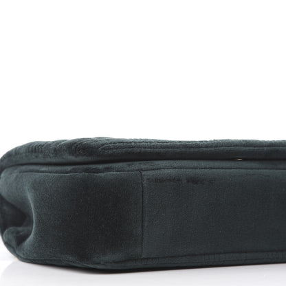 Burberry Velvet Quilted Small Lola Bag Dark Green 5 of 9