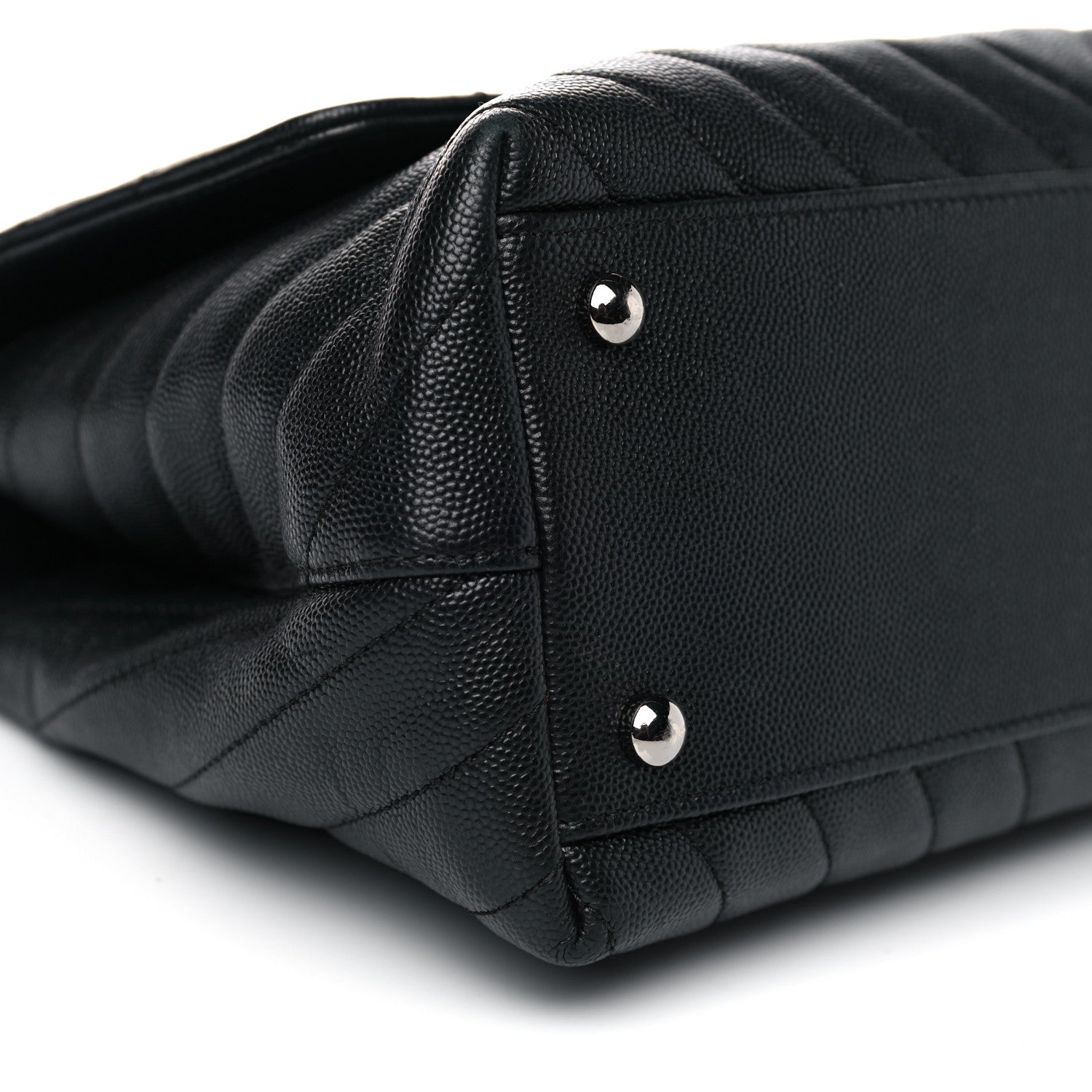 Chanel Caviar Chevron Quilted Small Coco Handle Flap Black 11 of 15