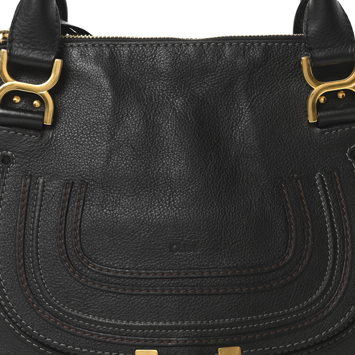 Calfskin Medium Marcie Satchel Black