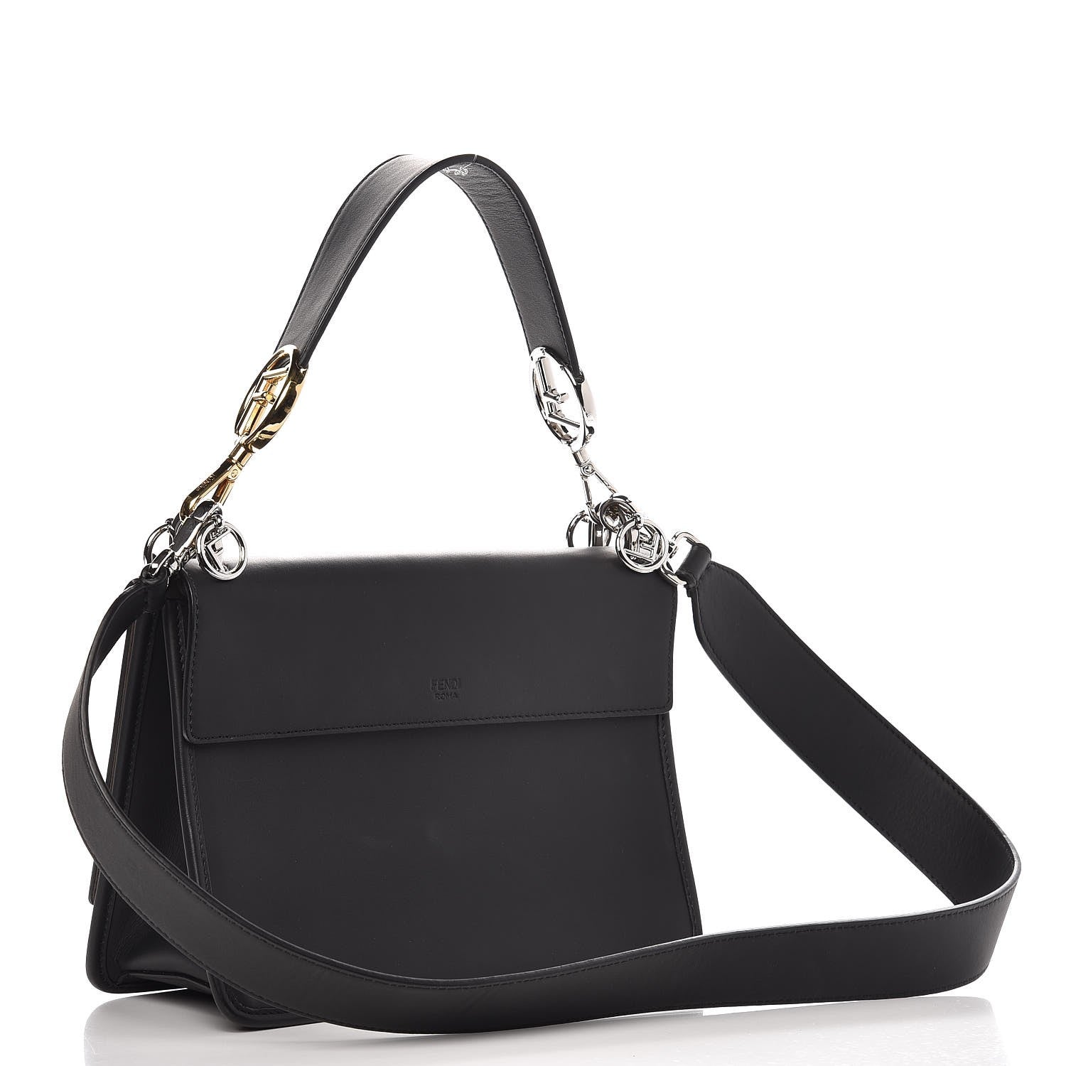 Fendi Vitello Century Opaco F is Fendi Kan I Shoulder Bag Black 3 of 22