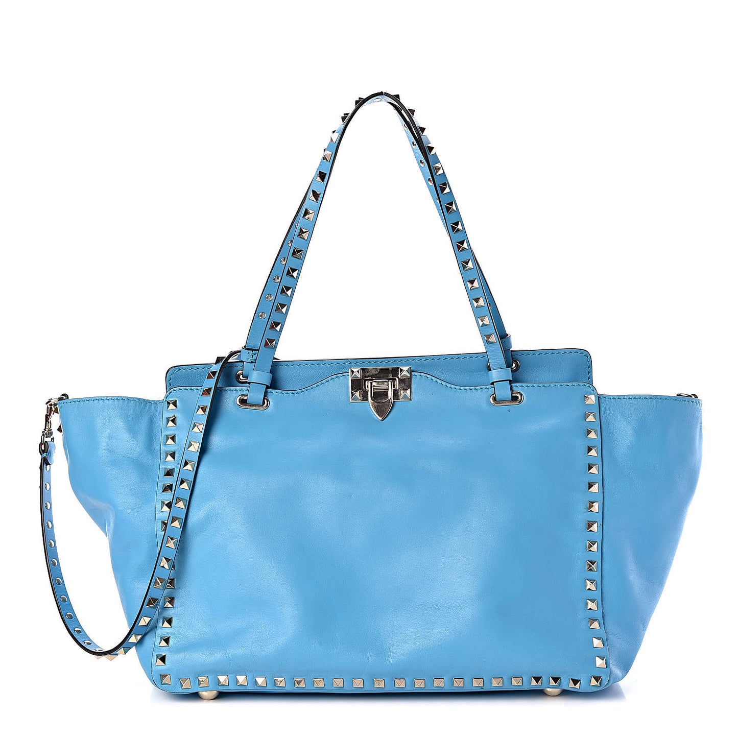 Vitello Medium Rockstud Tote Parrot