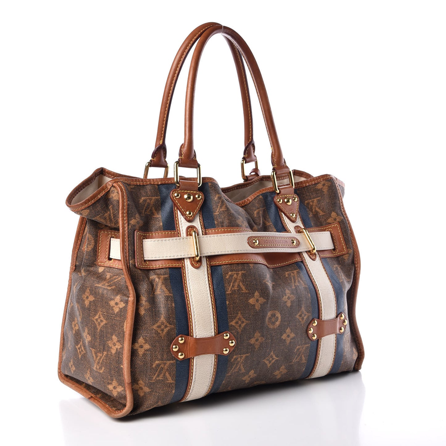 Monogram Rayures Tisse Sac GM Blue