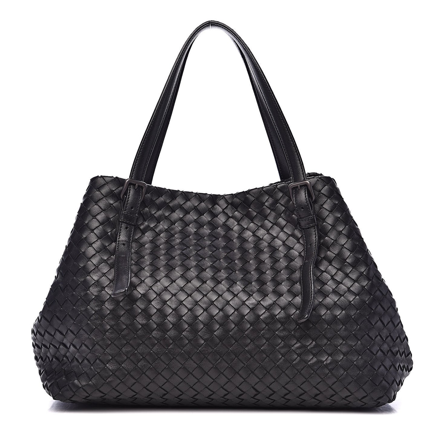 Nappa Intrecciato Medium Seamless Tote Black