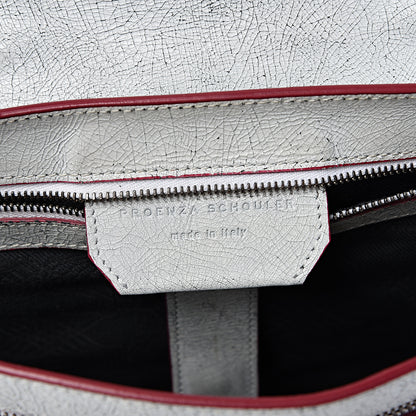 Proenza Schouler Crackle Calfskin PS1 Medium Satchel White 6 of 11