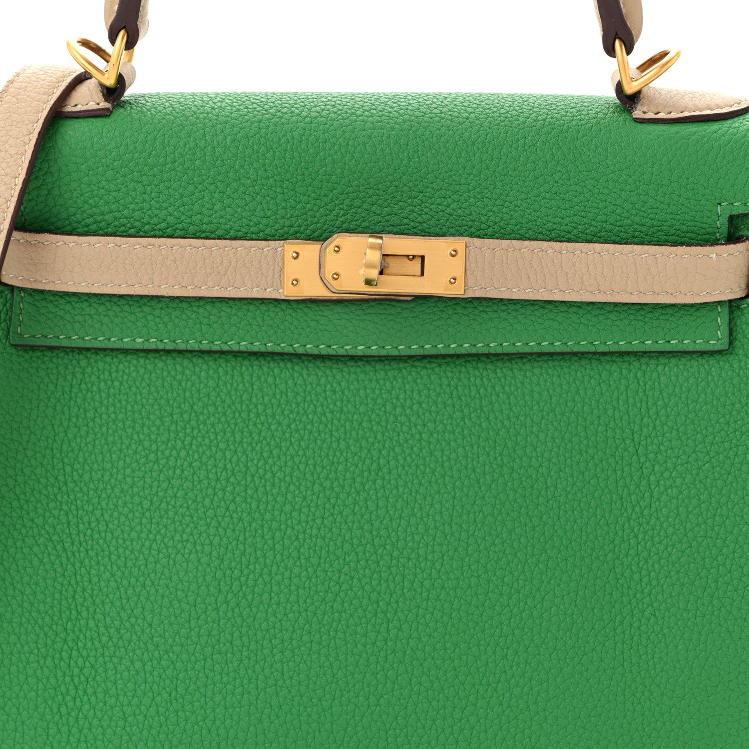 Hermes Togo Horseshoe Kelly Retourne 25 Bambou Trench 8 of 10