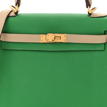 Hermes Togo Horseshoe Kelly Retourne 25 Bambou Trench 8 of 10