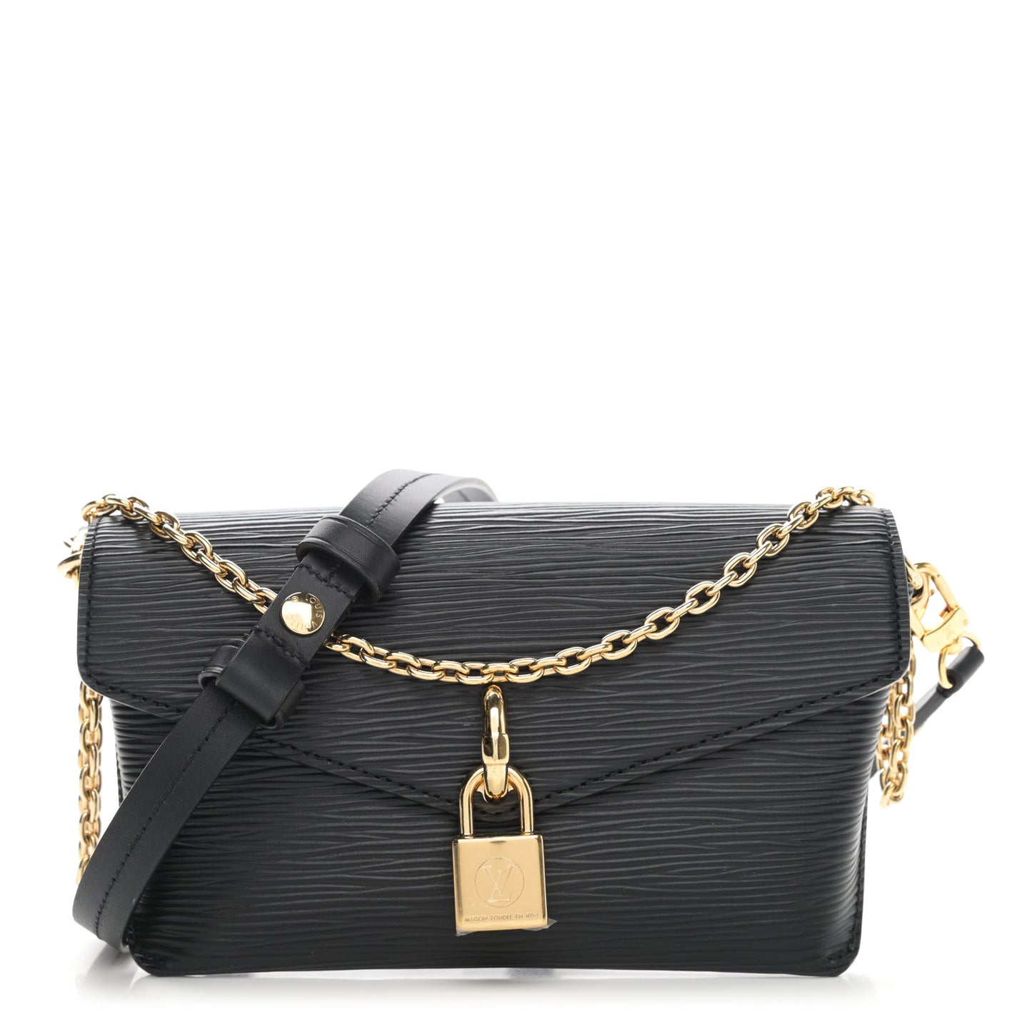 Epi Padlock On Strap Black