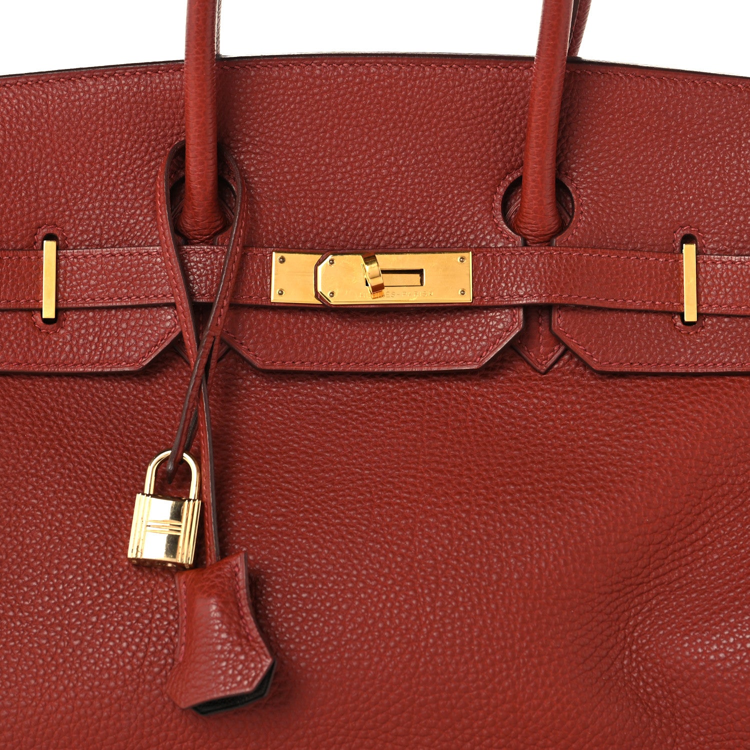 Hermes Togo Verso Birkin 35 Brique Ebene 8 of 14