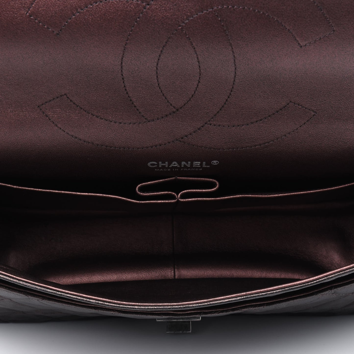 Metallic Aged Calfskin Quilted 2.55 Reissue 227 Flap Brown