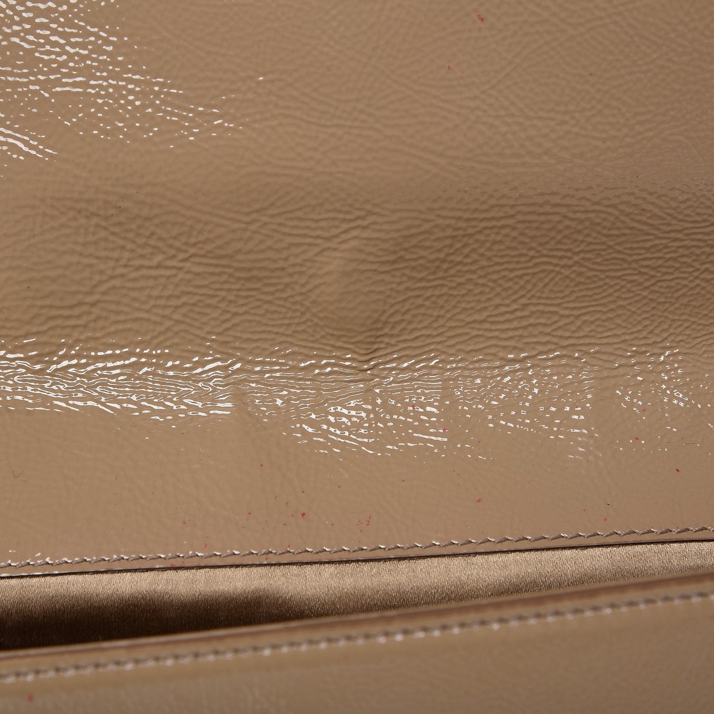 Textured Patent Monogram Large Belle De Jour Clutch Nude
