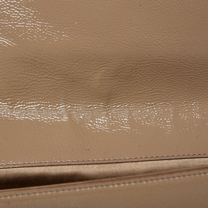Saint Laurent Textured Patent Monogram Large Belle De Jour Clutch Nude 9 of 16