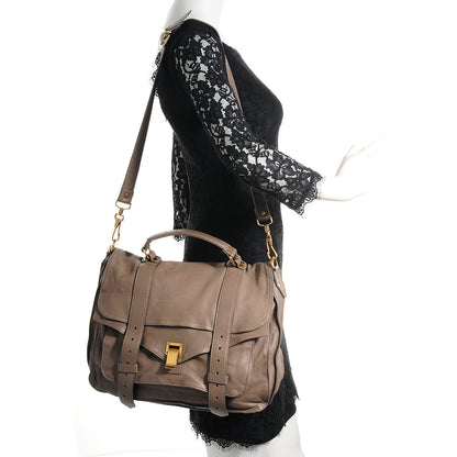 Proenza Schouler Lambskin PS1 Large Satchel Smoke 2 of 14