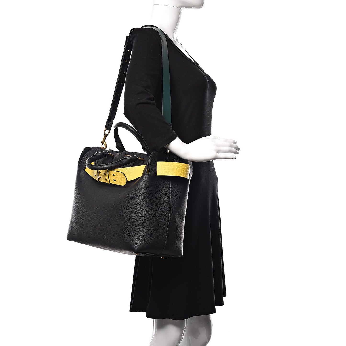 Soft Grain Calfskin Medium Belt Bag Black