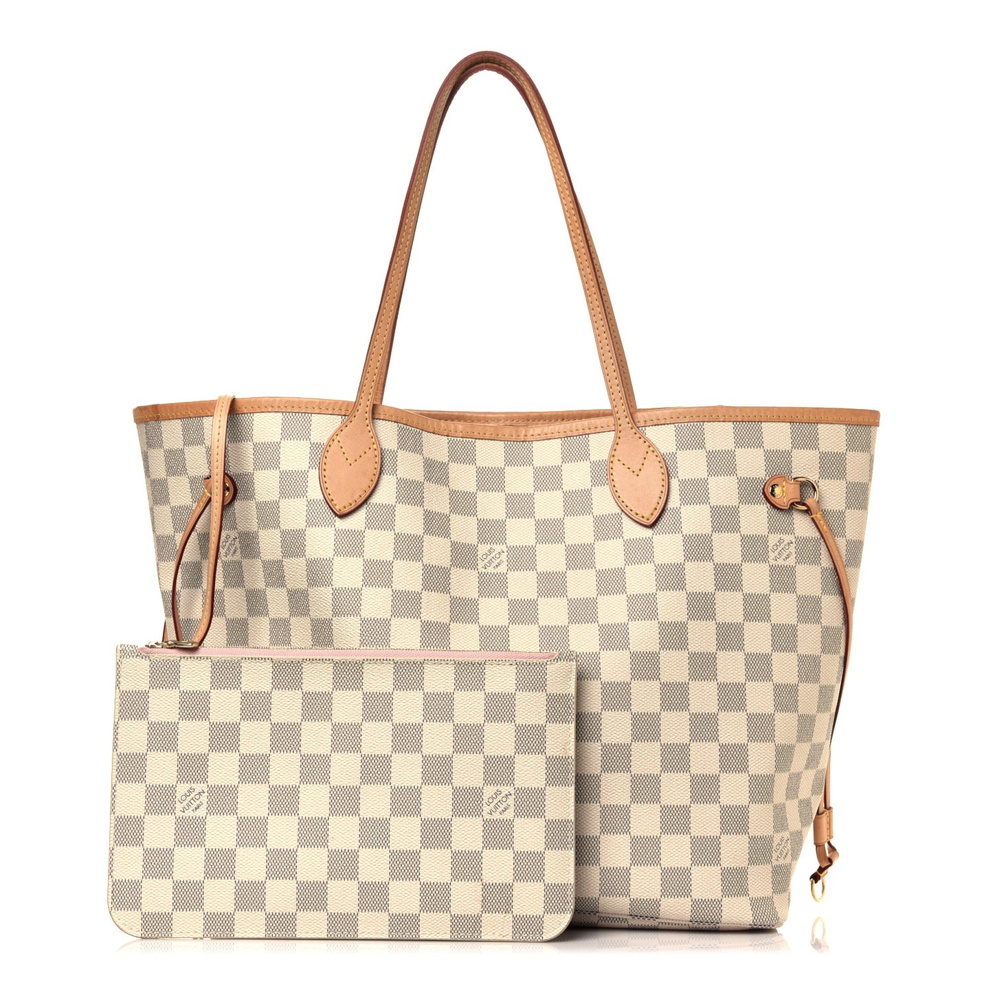 Damier Azur Neo Neverfull MM Rose Ballerine