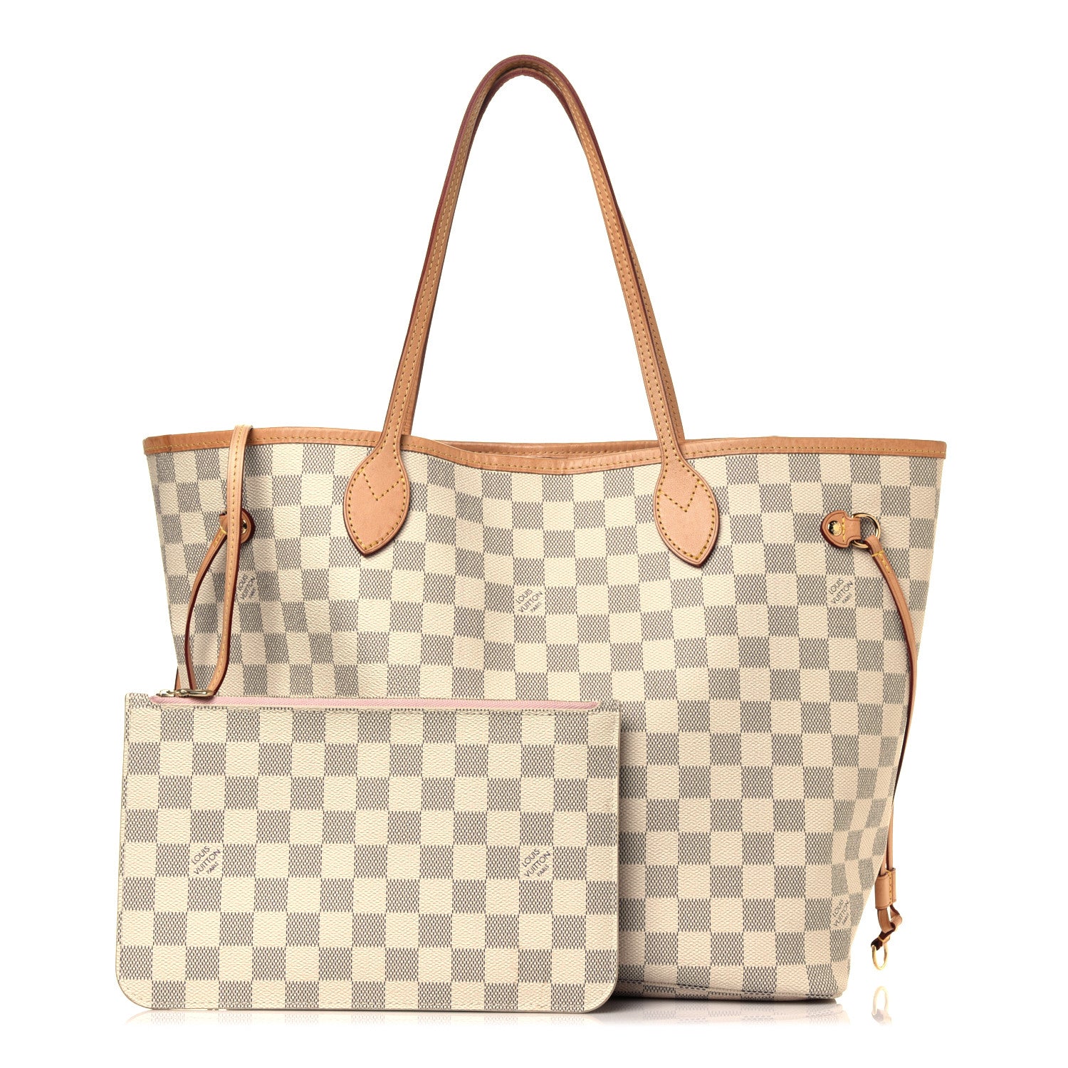 Louis Vuitton Damier Azur Neo Neverfull MM Rose Ballerine 1 of 13