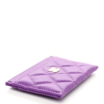 Chanel Caviar Quilted Card Holder Purple 4 of 8