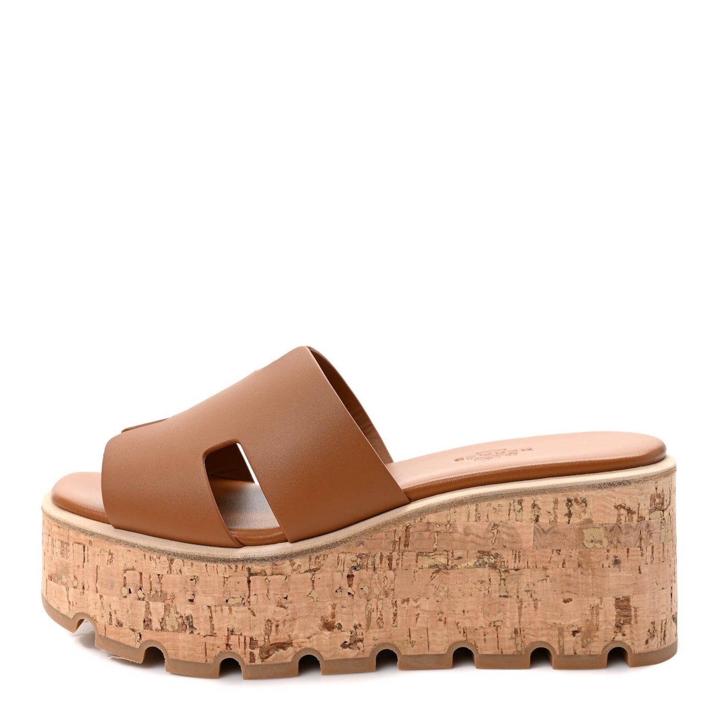 Calfskin Cork Eze 30 Sandals 36 Marron Glaise