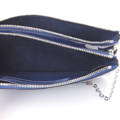 Louis Vuitton Monogram Giant Escale Double Zip Pochette Blue 6 of 13