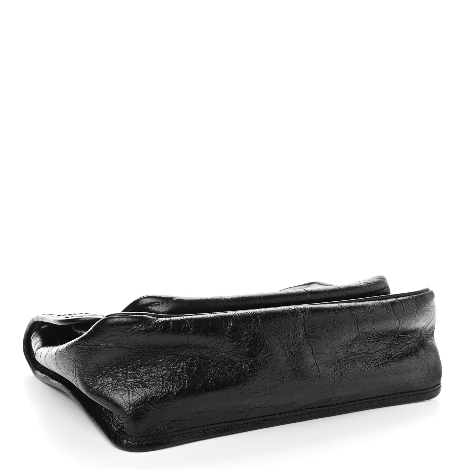 Saint Laurent Crinkled Calfskin Matelasse Monogram Medium Niki Chain Satchel Black 3 of 4