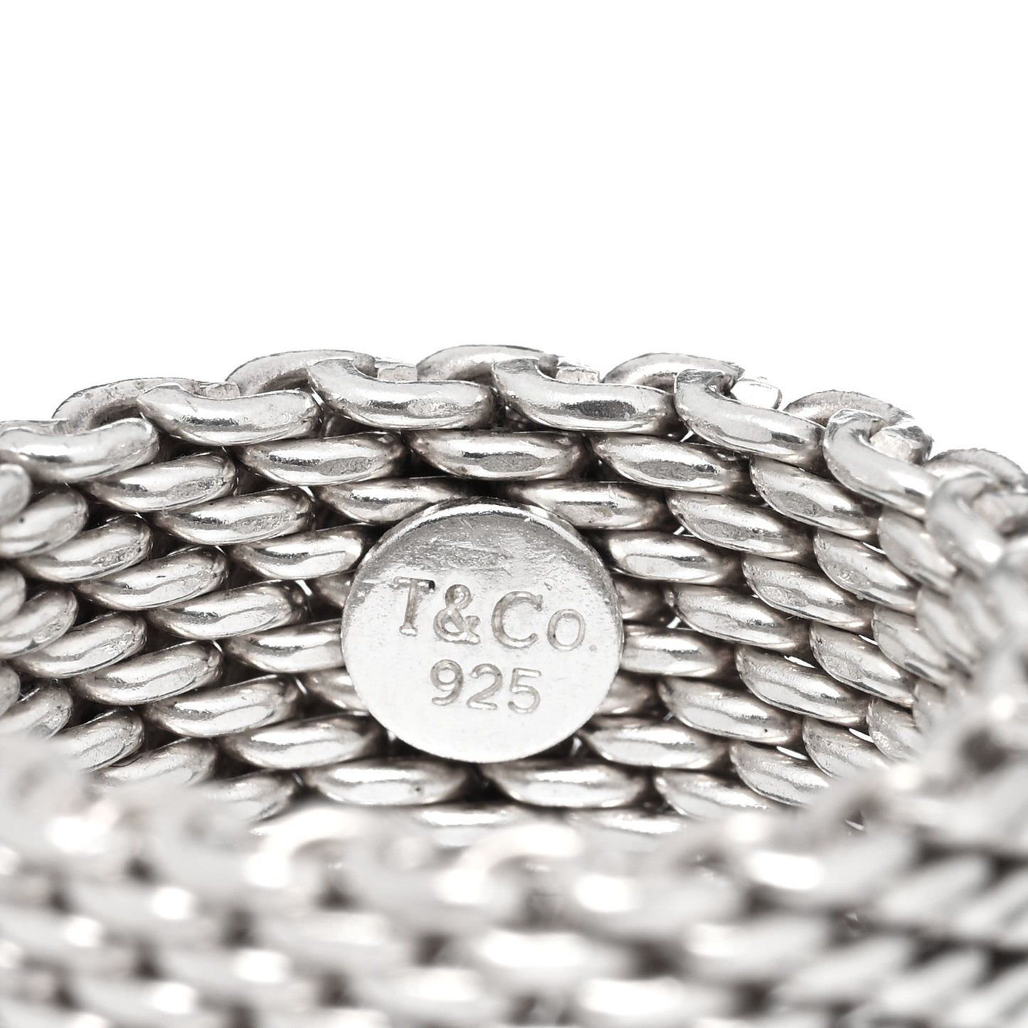 Sterling Silver Somerset Mesh Ring 58 8.25