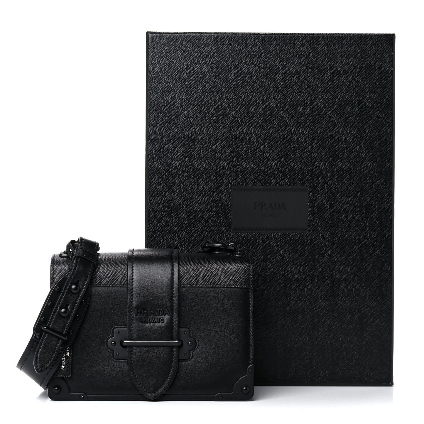 City Calfskin Saffiano Cahier Bag Black