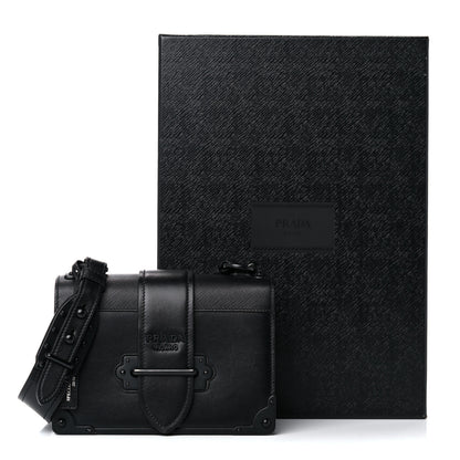 Prada City Calfskin Saffiano Cahier Bag Black 15 of 15