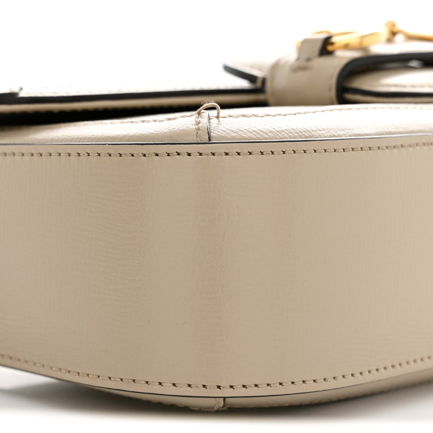 GG Supreme Monogram Small Horsebit 1955 Chain Shoulder Bag Beige Mystic White