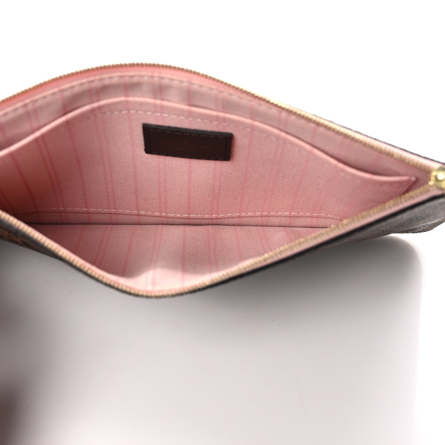 Louis Vuitton Damier Ebene Neverfull MM GM Pochette Rose Ballerine 5 of 6