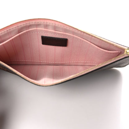 Louis Vuitton Damier Ebene Neverfull MM GM Pochette Rose Ballerine 5 of 6