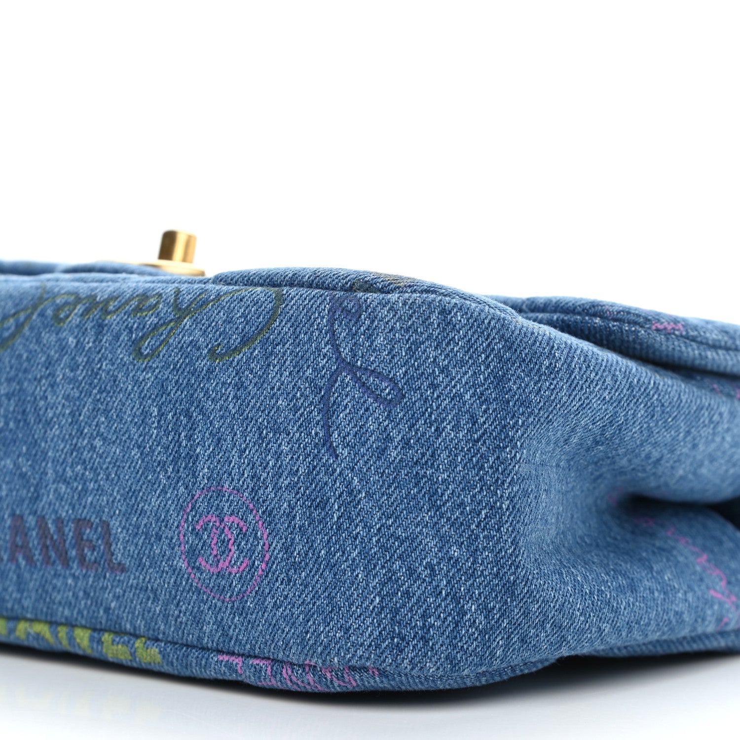 Chanel Denim Quilted Mini Denim Mood Rectangular Flap Blue Multicolor 10 of 11