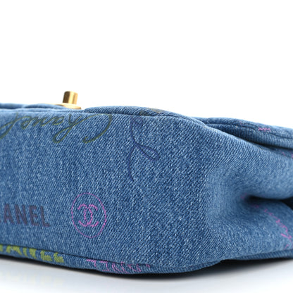 Chanel Denim Quilted Mini Denim Mood Rectangular Flap Blue Multicolor 10 of 11