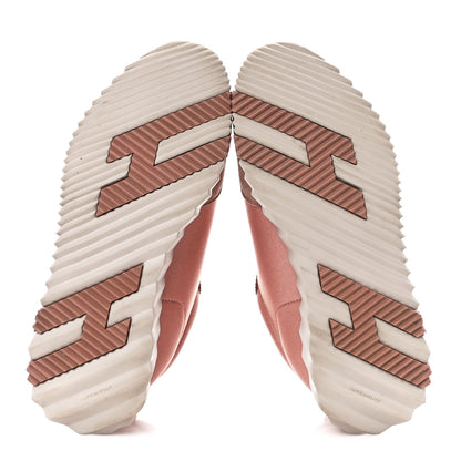 Hermes Sport Goatskin Suede Goatskin Bouncing Sneakers 38 Rose Porcelaine 5 of 8