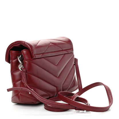 Saint Laurent Calfskin Y Quilted Monogram Toy Loulou Crossbody Bag Rouge 2 of 8