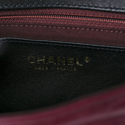 Chanel Shiny Lambskin Quilted Small Chevron Miroir Burgundy 6 of 9