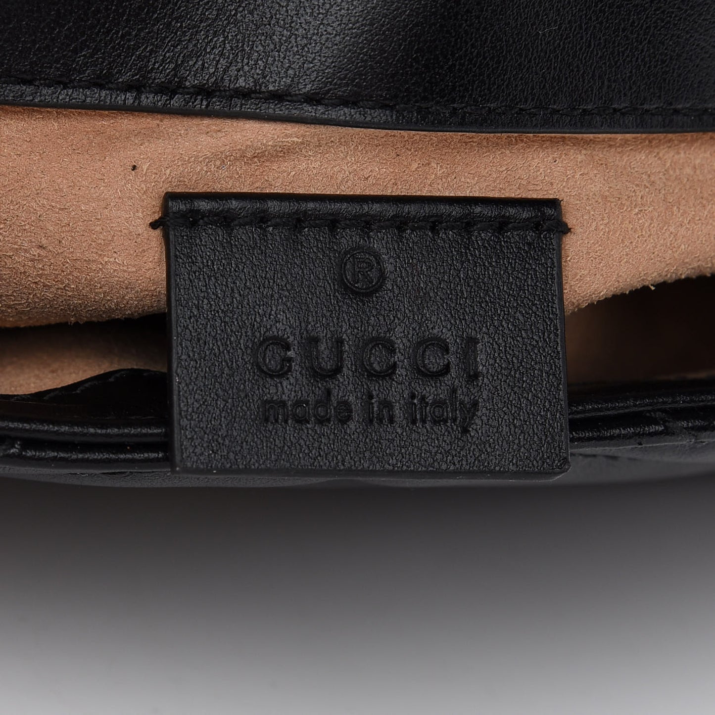 Calfskin Matelasse Super Mini GG Marmont Shoulder Bag Black