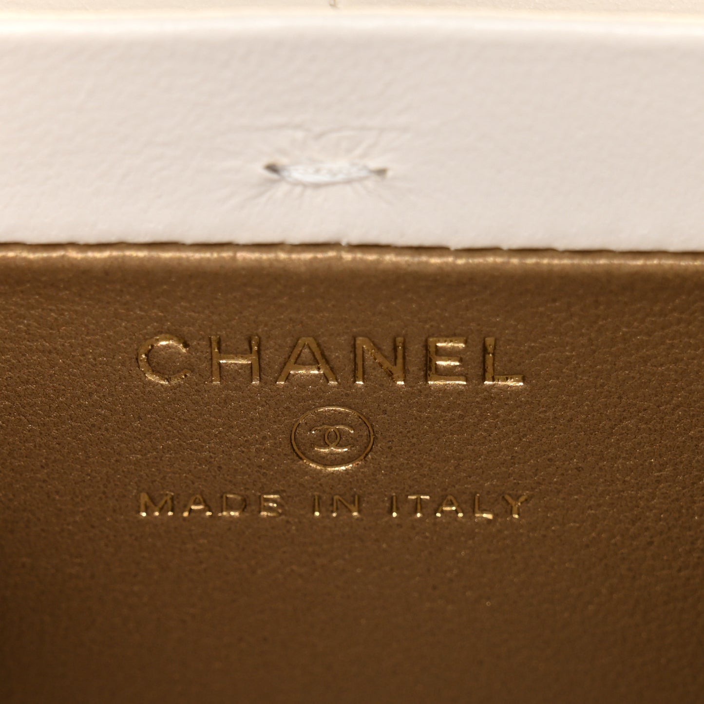 Lambskin Quilted Vanity Clutch With Chain White