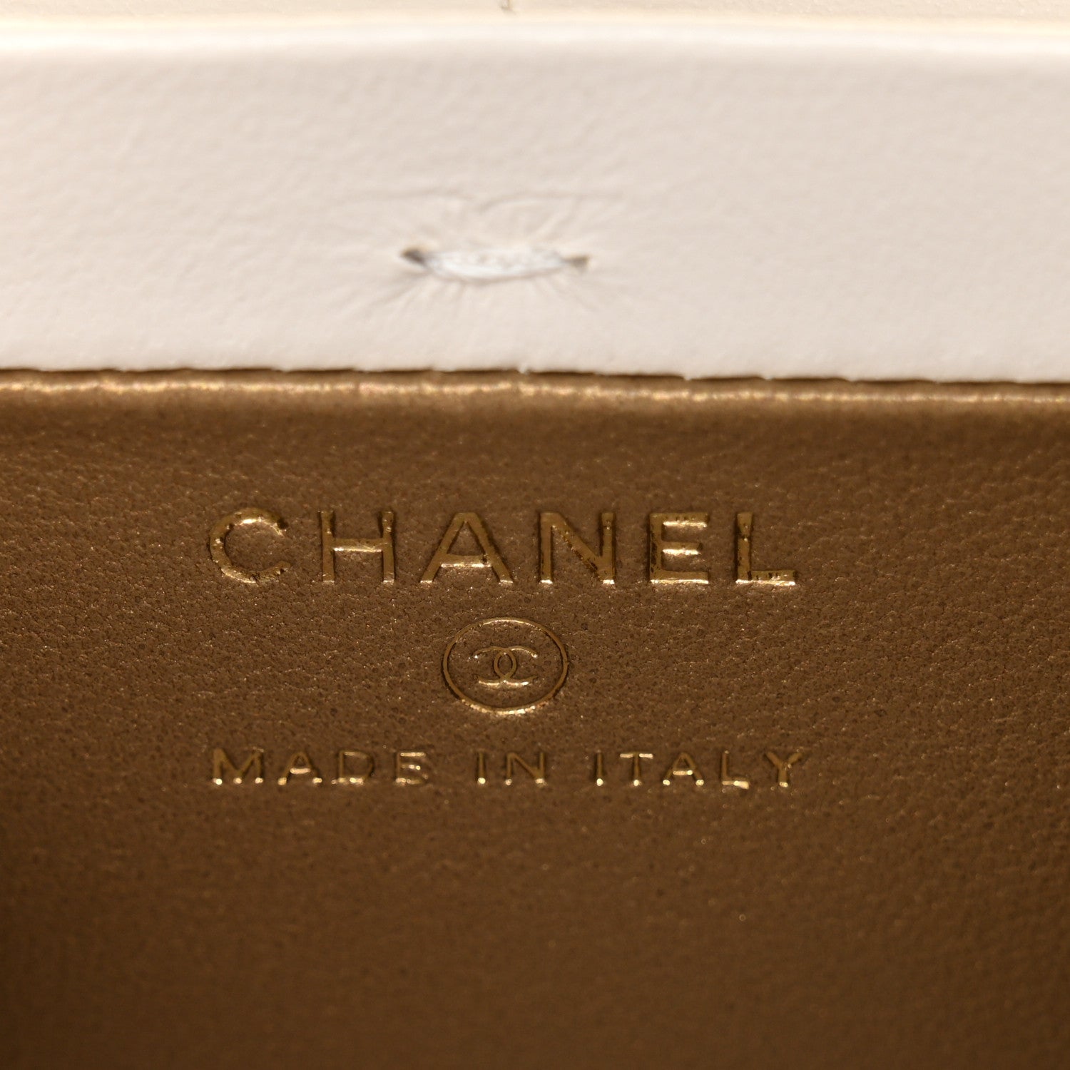Chanel Lambskin Quilted Vanity Clutch With Chain White 6 of 10