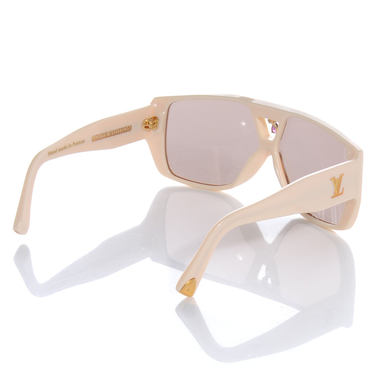 Louis Vuitton Acetate Amethyst Bindi Sunglasses Ivory 2 of 6