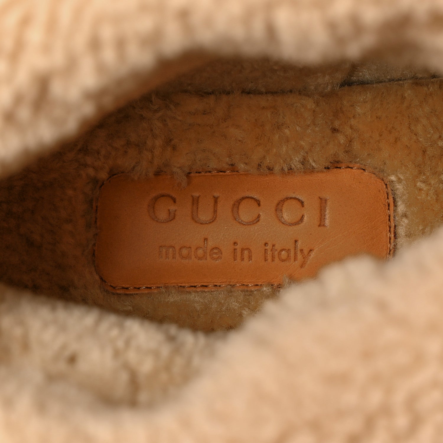 Gucci Covered Wool GG Monogram Mens Fria Horsebit Ankle Boots 9 Beige Ebony Butterscotch 6 of 9