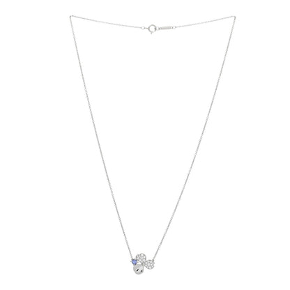 Tiffany Platinum Diamond Tanzanite Paper Flowers Pendant Necklace 3 of 4