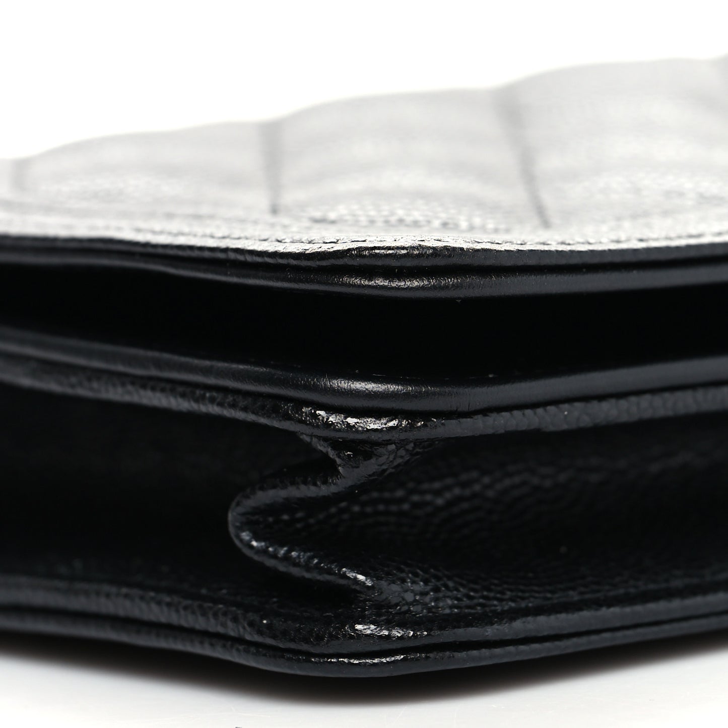 Caviar Quilted Boy Wallet On Chain WOC Black