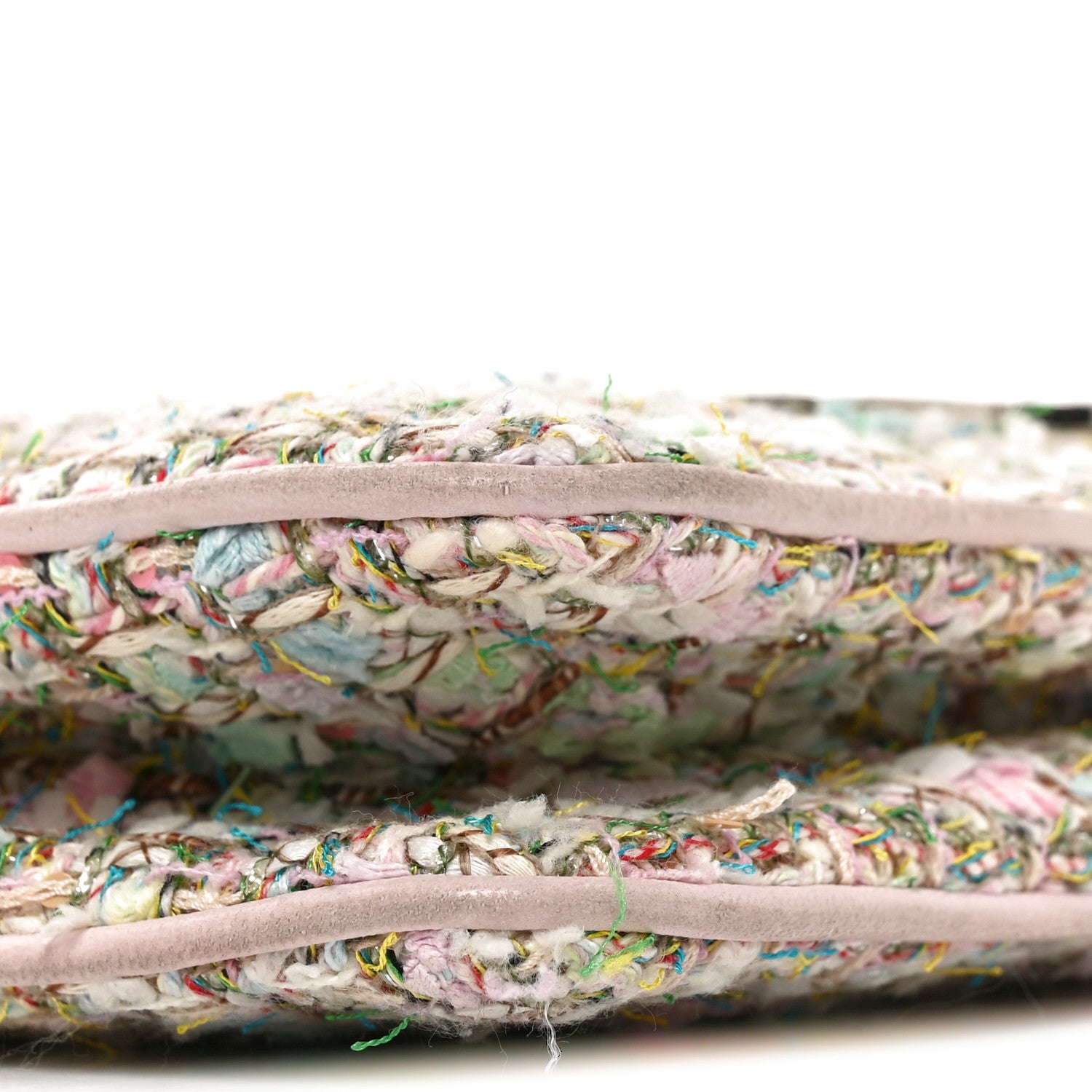Chanel Tweed Diagonal CC Small Flap Pink Multicolor 8 of 9